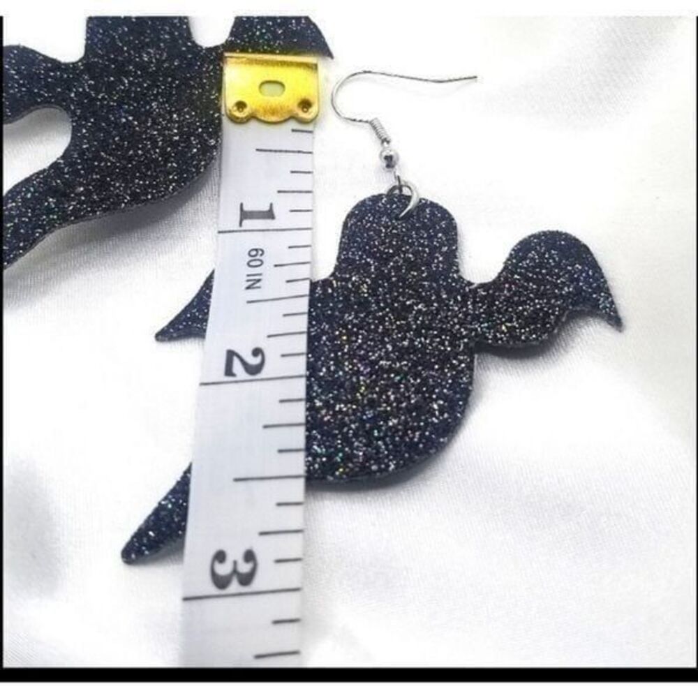 Howleen inspired/ fall themed faux leather Teardrop Dangle earrings. - Picture 2 of 3